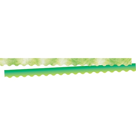 Barker Creek Tie-Dye & Ombr Lime Double-Sided Scalloped Border, 39/set, PK39 4334